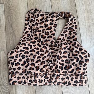Fabletics Leopard print sports bra size M NWOT
